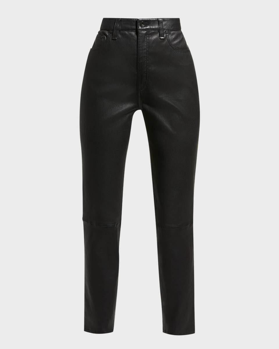 Nina Leather High-Rise Pants